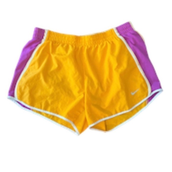Nike Tempo Running Shorts Womens Medium M Dri-Fit Orange Purple Athletic Gym Y2K - Picture 5 of 5